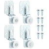Closet Sliding Door Hardware Wardrobe Door Roller Kit, 4pcs Closet