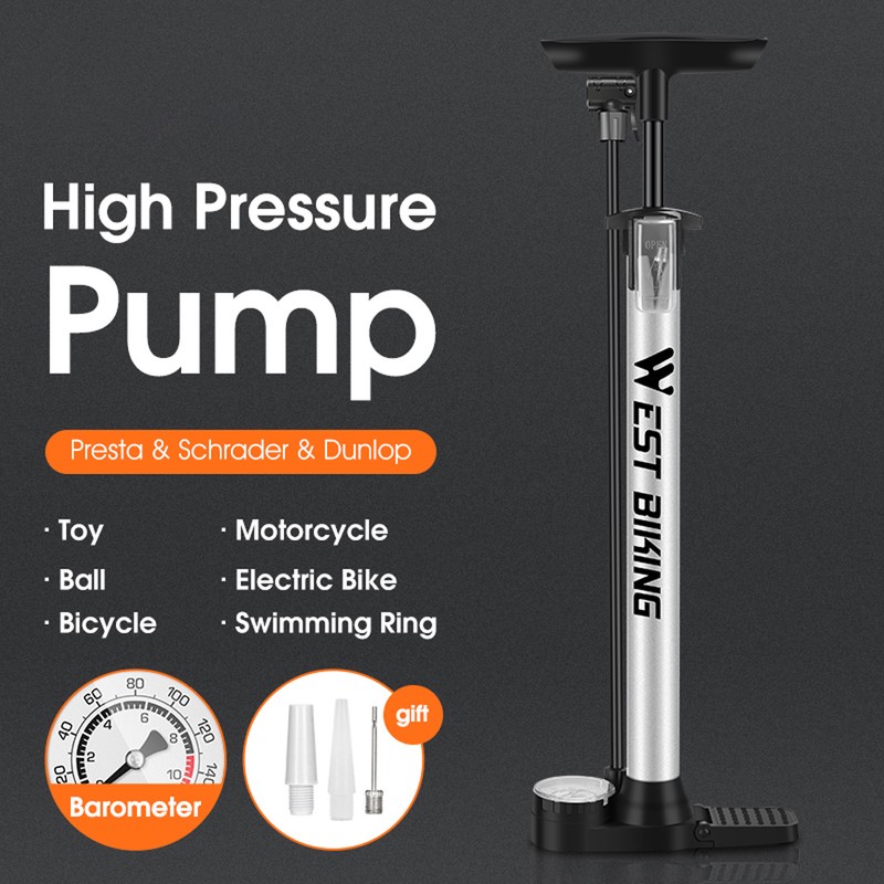 WEST BIKING 140psi High Pressure Inflator Bicycle Floor Pump Manual