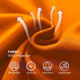 Juephe 5 Pack Boys/Kids/Teens Quick Dry Shirts Mesh Moisture Wicking Active Athletic Performance T-Shirts(Age 4-18Y)