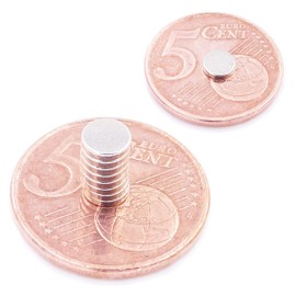 Brudazon 20 Mini Disc Magnets 5 x 1 mm N52 Strongest Level Neodymium Magnets Ultra Strong Power Magnet for Model Making, Photo, Whiteboard, Notice Board, Fridge, Crafts, Magnetic Disc Extra Strong