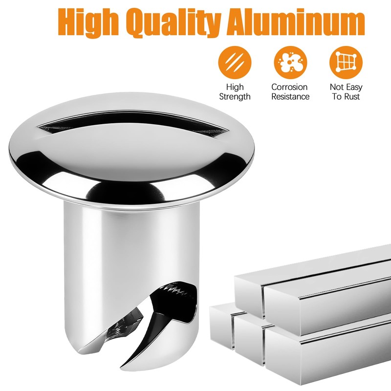 VPZMT .500 Grip 7/16" Aluminum Button Oval Head Turn Quarter