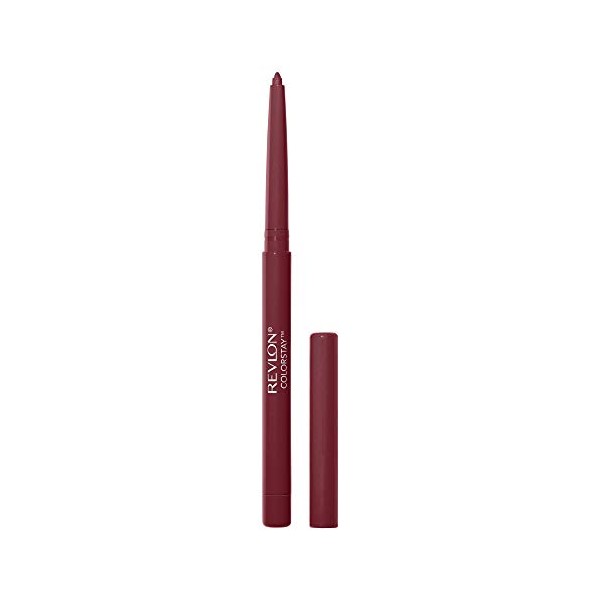 Lip Liner by Revlon, Colorstay Face Makeup with Built-in-Sharpener, Longwear Rich Lip Colors, Smooth Application, 665 Plum