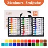 ZYDYRX 24 Colours Mini Watercolour Travel Set with Watercolour Paper