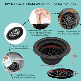 Aizami Facial Ice Bath, Collapsible Bowl for Face Ice Bath with Built-in Icetray | Facial Ice Therapy for Acne Relief, Vagus Nerve Stimulation, and Pore Shrinking (Green)