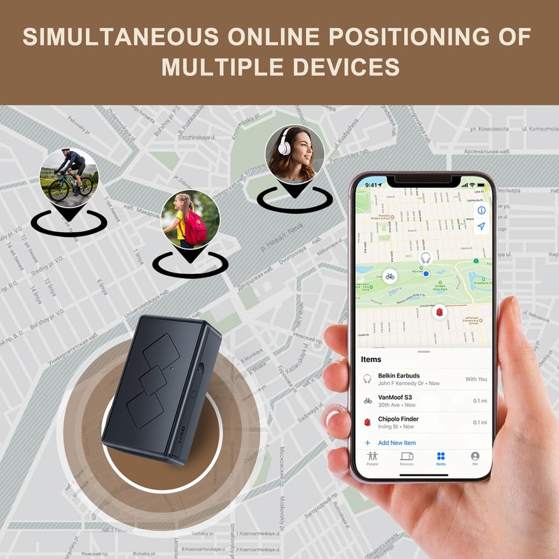 Mini GPS Tracker for Vehicles,Portable Real Time Magnetic GPS Tracking