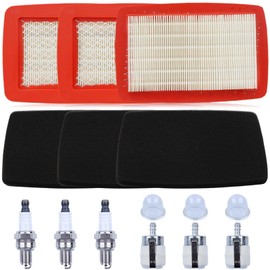3 Pack 570BTS 580BTS Air Filter Tune Up Kit for Husqvarna 570BTS 570BFS 580BFS Mark II III 380BTS 370BTS 180BT 170BT Backpack Leaf Blower Maintenance Parts 544271501 512652001 with Spark Plug