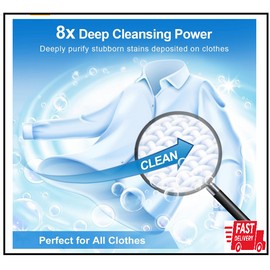 Binbata Laundry Detergent Sheets, 200 Loads Hypoallergenic Eco-Friendly
