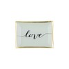 Gift Company Love Plates Glass Plate M, Love, White, 10