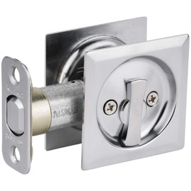 Kwikset 335SQT-26D Privacy Pocket Door Locks, Satin Chrome