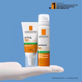 Rutina de Protección Solar para piel Grasa: Kit La Roche Posay Protector Solar Anthelios UVMUNE 400 Oil Control Gel Crema Matificante, 50ml + Anthelios Bruma ideal para retoque, 75ml