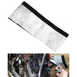 Heat Shroud Sleeve Aluminized Sleeving - 3/4" I.D.x 3.3FT Silver Heat Shield Fuel line Wire Sleeve for Ultimate Heat Protection Hose Wire Sleeving