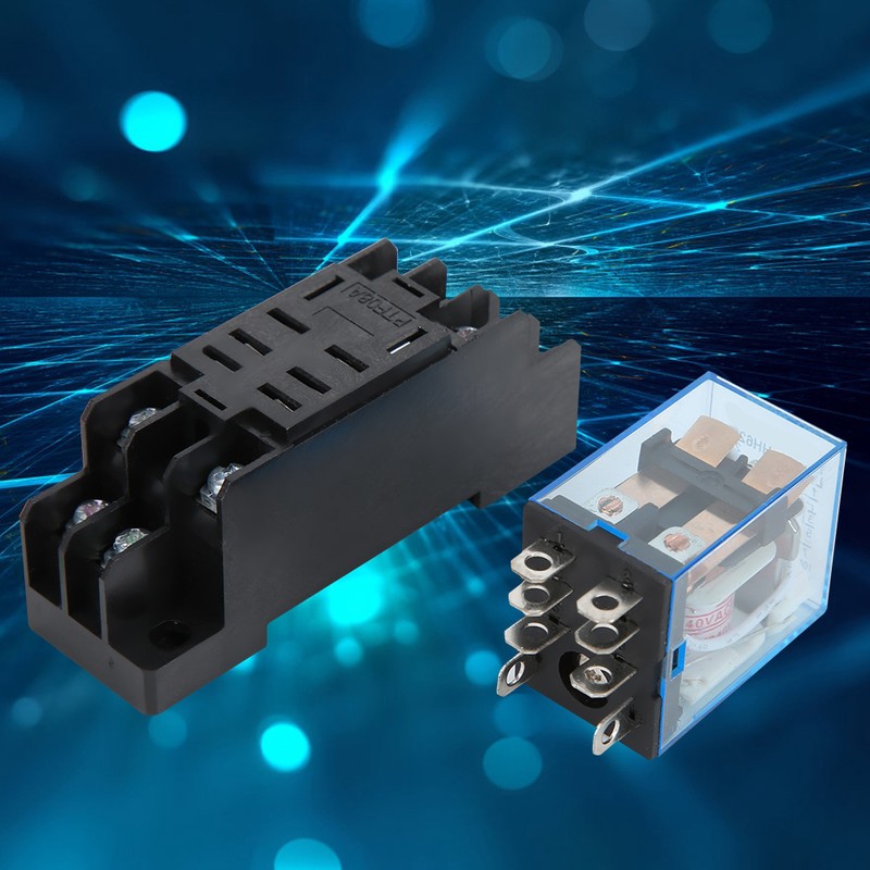 10 Sets 8 Pin Power Relay with Base AC220V Coil