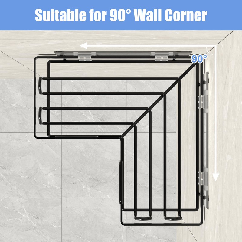 LOOBOV Shower Caddy Corner, 3-Pack Rustproof Shower Shelves, Bathroom Caddy