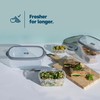 LIVIVO 5pc Stacking Food Storage Containers Set with Fitted Airtight