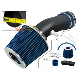 Rtunes Racing Short Ram Air Intake Kit + Filter Combo BLACK PIPE AND BLUE Compatible For 13-16 Dodge Dart 2.0/2013 Dodge Dart 2.4