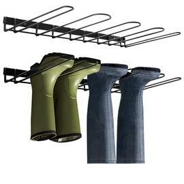 2 Pack Metal Boot Rack, Black Boot Organizer, Boot Holder, Shoe Tray for Entryway, Boot Rack for Entryway, Boot Storage Organizer Tall Boots (black)