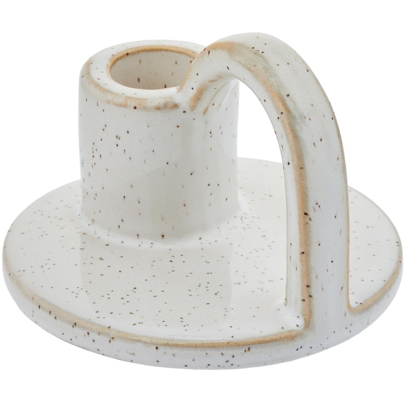 Ceramic Taper Candle Holders with Handle (Set of 2) –