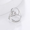 kkjoy Cat Ring Stainless Steel Adjustable Cute Cats Open Finger