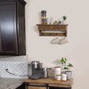Emfogo Coat Hooks Mounted, Rustic Wood Coat Rack Mount Shelf