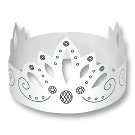 folia 23309 Children's Crowns Cardboard Assorted Models, White