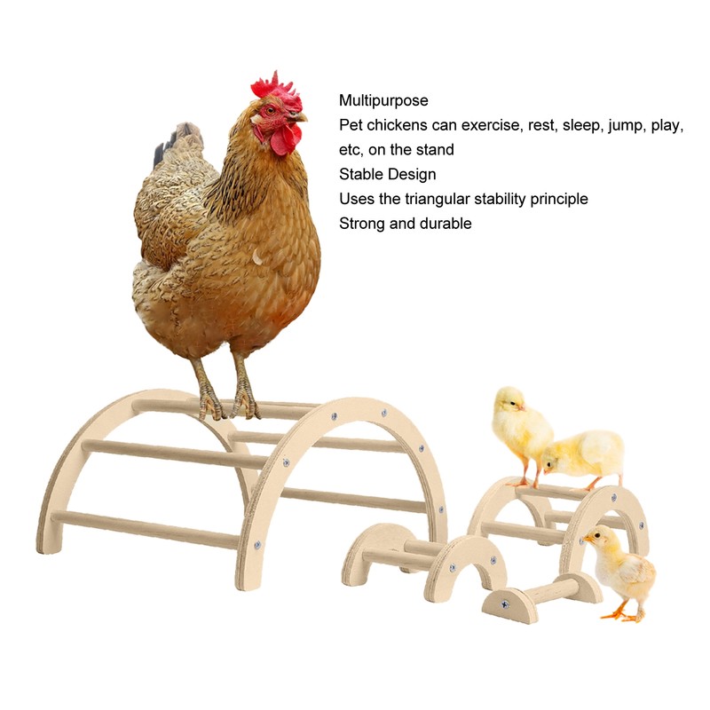 Chick Perch Paw Grinding Stable Structure Arch Shape Wooden Chicken