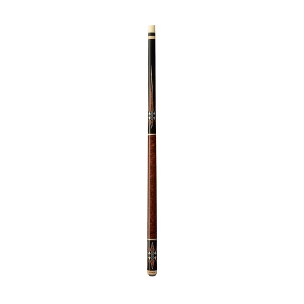 Players G-3395 Graphic Walnut Burl with Turquoise Diamonds Cue, 18-Ounce