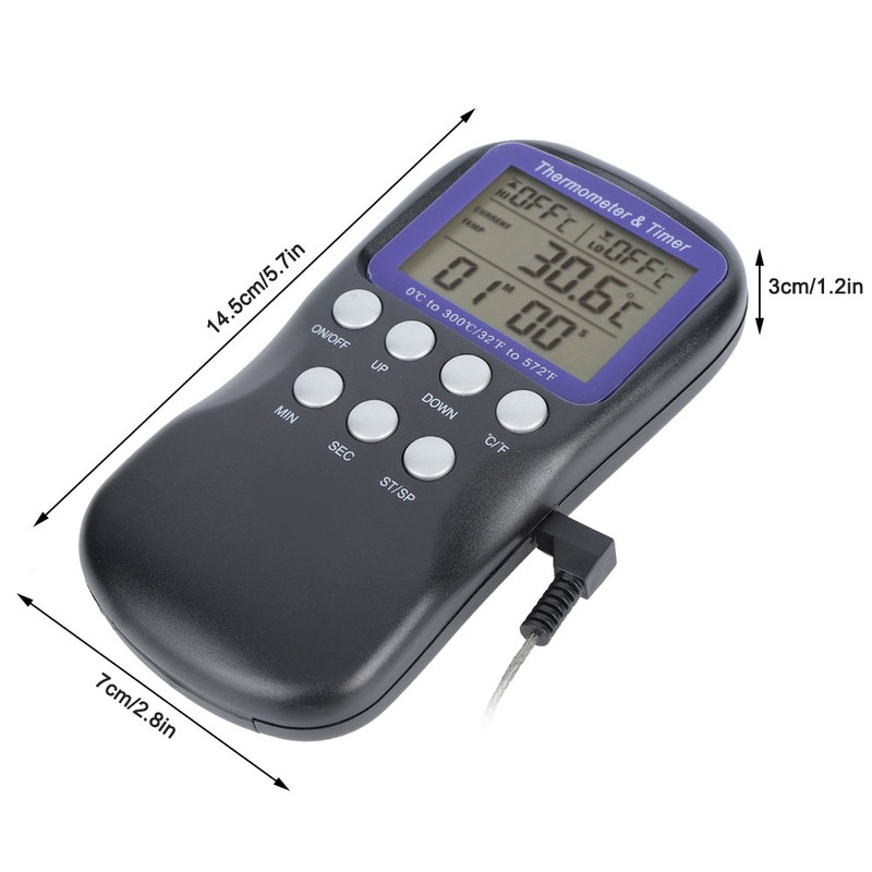 Digital Electric Food Thermometer for Oven Barbecue Grill Cooking Kitchen