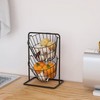Kitchen steel basket 2-tier round storage basket organizer black 2 Tiers