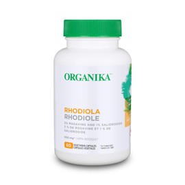 Organika Organika Rhodiola 100mg 6:1 Extract- 3% Rosavins, 1% Salidroside- Adaptogen, Cognition Support, Mental Focus in Response to Stress- 60vcaps