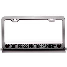 Custom Brother - GOT Press Photographer ? Metal Car SUV Truck License Plate Frame Ch h35