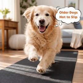 Nuanchu Yoga Mat Roll 24 inch Width, 4mm Thick Non Slip Exercise Mat, Large Anti Tear Gym Flooring for Home Workout, Fitness, Senior Dog Floor Protection (Black,50ft)