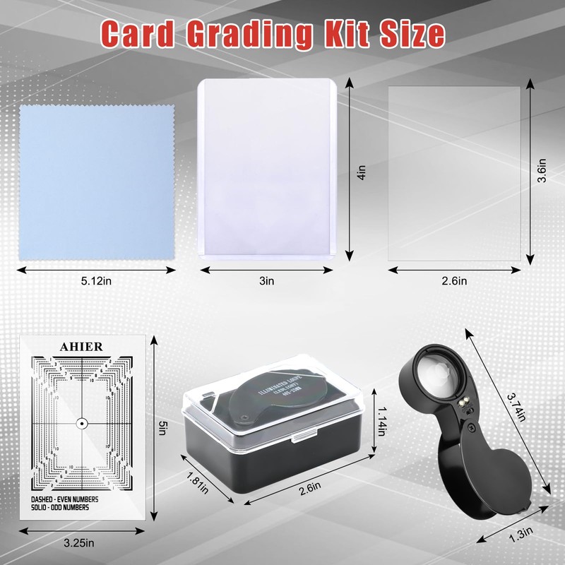 AHIER 139PCS Card Grading Kit, Card Centering Grading Tool Includes