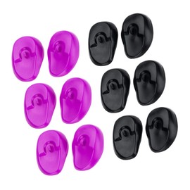 Ipetboom 6 Pairs earmuffs ear caps ear muffs ear hair dye water proof beauty tools Silica gel baking oil tab ear defenders toning