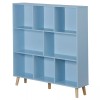 Segawe 8 Cube Storage Organizer, 3 Shelf Wood Bookshelf Storage