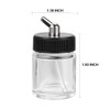 OPHIR Box of 10 Glass 22CC Single-Action Airbrush Bottles for