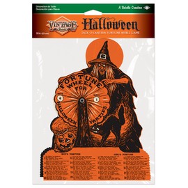 Beistle 01552 Witch Fortune Wheel Game, 9.25" x 6.75"