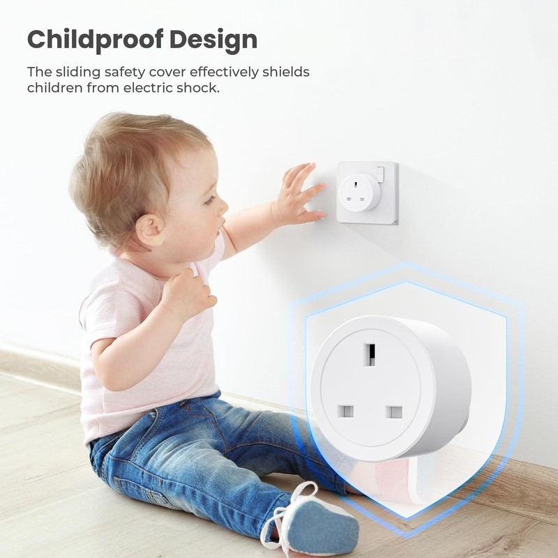UPXNBOR Smart Plug WiFi, Works with Alexa & Google Home,