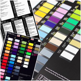 Colour Chart for Textile Film, DIN A4 Format, Textile Plotter Film, Sample Card for Selecting the Colour, Real Colour Sampons, Pattern Pieces for Choice of Colours (24 Hotflex, RocketCut)