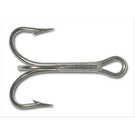 Mustad 3551 Classic Treble Standard Strength Fishing Hooks | Tackle for Fishing Equipment | Comes in Bronz, Nickle, Gold, Blonde Red, [Size 1/0, Pack of 25], Duratin