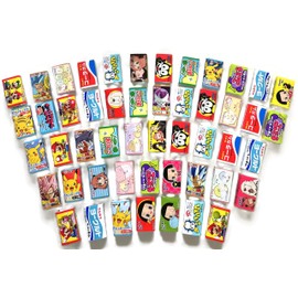 Konbini Japan - Variety Pack of 60 Kawaii Japanese Bubble Chewing Gum - Assorted Flavors, Grape, Strawberry, Cola, Apple, Soda - Gummy Candy Sweets (9oz)
