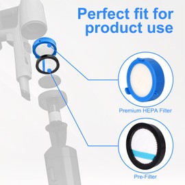 Fixbetter Fixbetter Hepa Vorfilter f1r AEG 8000 / ASKW4 ESKW4 FX8 AZE156 Akku-Staubsauger Waschbar Ersatzteile, 3 Hepa Filters, 1 Reinigungs B1rste, Filter Seriennummer 140205154010 (4 PCS)