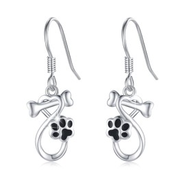 Women's Earrings 925 Sterling Silver Hypoallergenic Drop Earrings Flower/Angel Wings/Cute Animal Tassel Earrings Drop Earrings Jewellery Gifts for Women Girls Daughter Girlfriend, Sterling Silver