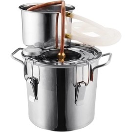 ANZAGA Kit de preparación de Cerveza casera, Kit de destilación de Vapor, fabricación de hidrosol, destilador de hidrosol,8l/2gal