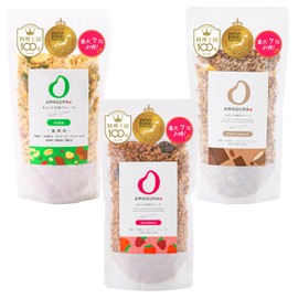 AMAGURA Whole Amazake Granola Rich, 5.6 oz (160 g) x 3 Bags Value Set, No Sugar, No Additives, Intestinal Activity, Low Calorie, Low Sugar Gluten Free, Sugar Off, Sugar Cut, Sugar 0, Low GI Refilling,