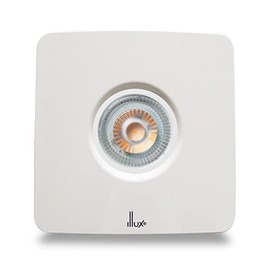 ILLUX Extractor de Aire silencioso, antirretorno, Elimina olores, Vapor y Humedad, para baño, Cocina, 4 Pulgadas con luz LED 6 W (Luz Cálida 2700K)
