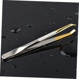 Ipetboom Professional Stainless Steel Eyebrow Tweezer Makeup Lash Tweezer Lightweight Non-slip Easy to Clean Portable Design