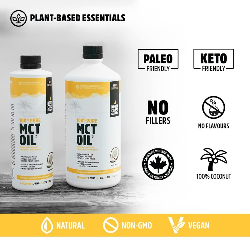 North Coast Naturals 100% Pure MCT Oil – Isolated from