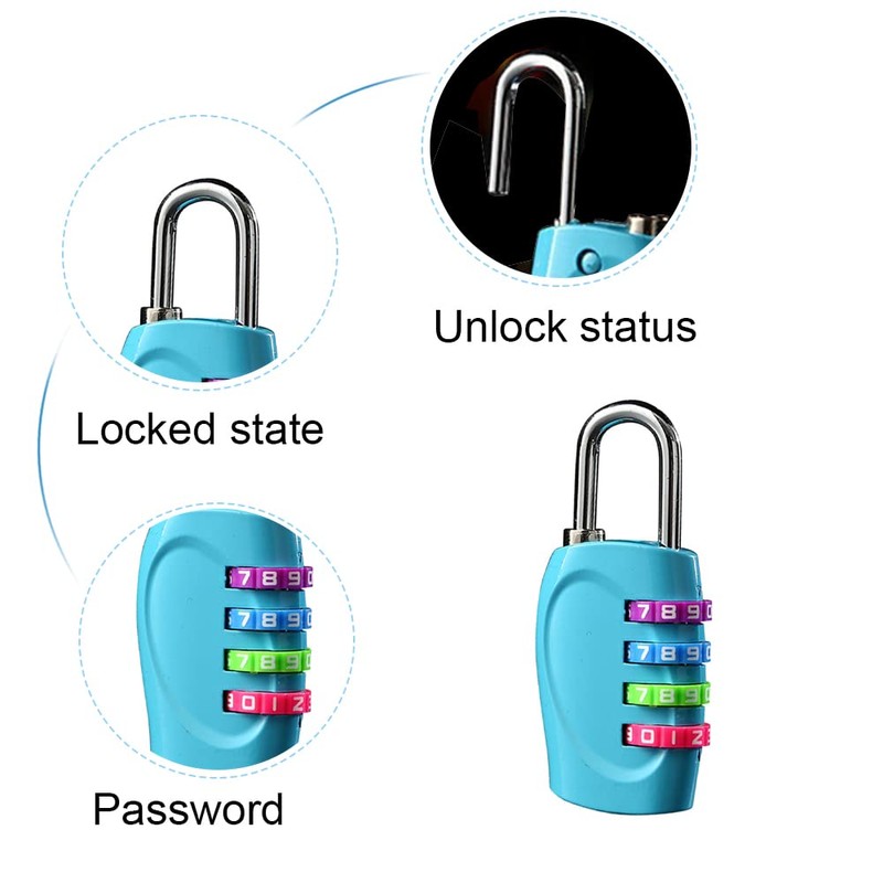 TAORANJU 4 Digit Padlocks Re-settable Combo Locks Combination Locks for