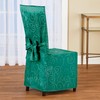 Collections Etc Scroll Patterned Elegant Dining Chair Cover - Fancy