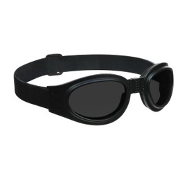 Bikershades Motorcycle Folding Goggles Men Women - Smoke, Clear or Yellow Lenses (Warp Speed - Smoke)
